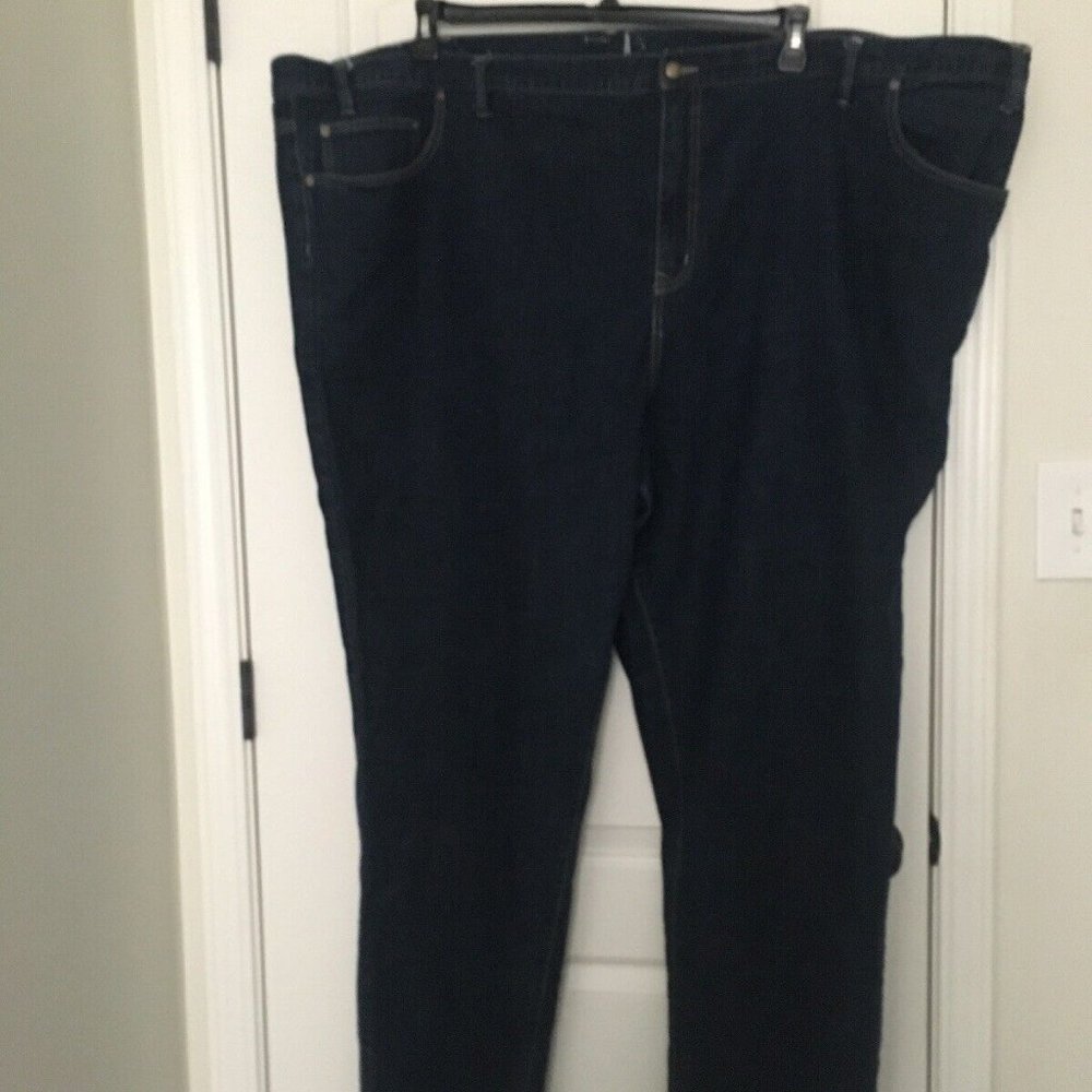 Liberty Blues Men's Unhemmed Blue Denim Jeans Pants Sz BIG 62